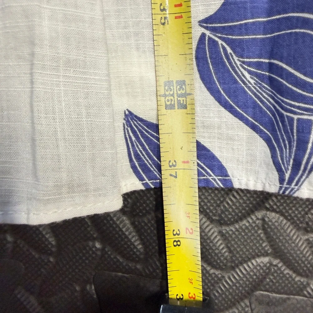 Draper James Midi Skirt Women 3X White Blue Floral Magnolia Shadows Smocked NEW